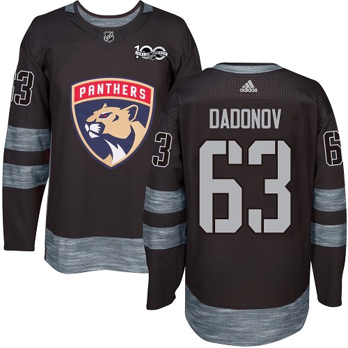 Adidas Florida Panthers #63 Evgenii Dadonov Black 1917-2017 100th Anniversary Stitched Jersey Men's