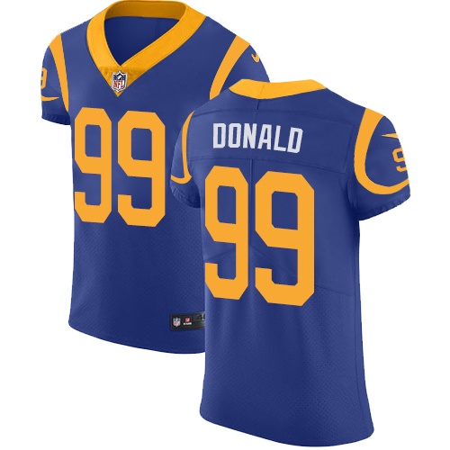 Rams #99 Aaron Donald Royal Blue Alternate Men's Stitched Vapor Untouchable Elite Jersey
