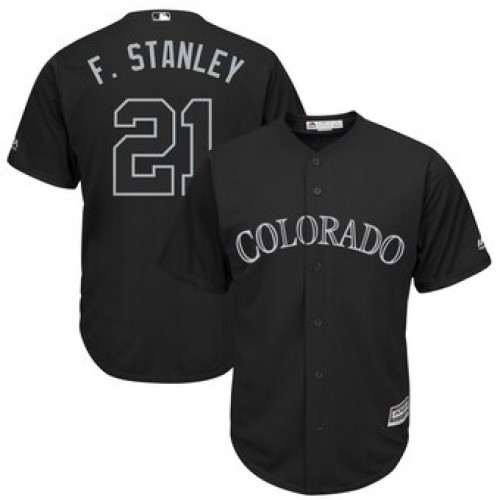 Colorado Colorado Rockies #21 Kyle Freeland F. Stanley Majestic 2019 Players' Weekend Cool Base Player Jersey Black Men's