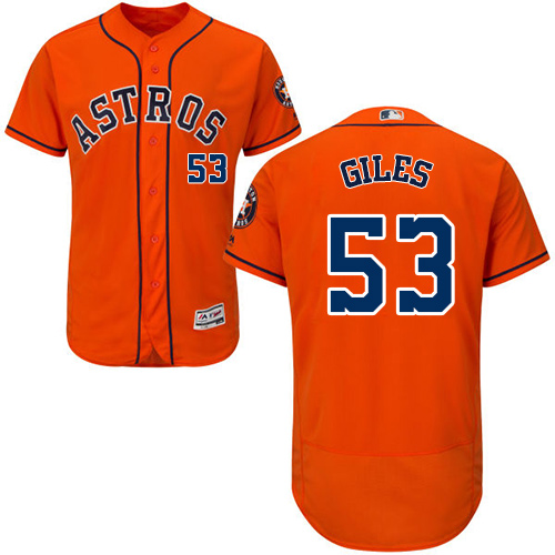 Houston Astros #53 Ken Giles Orange Flexbase Authentic Collection Stitched Jersey Men's