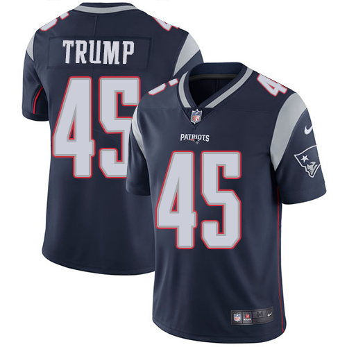 New England Patriots #45 Donald Trump Navy Blue Team Color Youth Stitched Vapor Untouchable Limited Jersey Youth