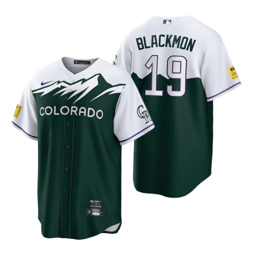 Colorado Colorado Rockies #19 Charlie Blackmon Green Men's 2022 City Connect Game Jersey Men's