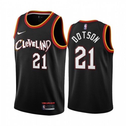 Cleveland Cavaliers #21 Damyean Dotson Black Youth Swingman 2020-21 City Edition Jersey Youth