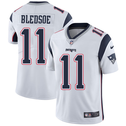 New England Patriots #11 Drew Bledsoe White Men's Stitched Vapor Untouchable Limited Jersey Men's