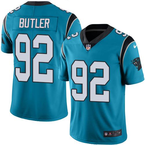 Carolina Panthers #92 Vernon Butler Blue Alternate Youth Stitched Vapor Untouchable Limited Jersey Youth