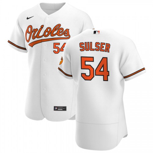 Baltimore Baltimore Orioles #54 Cole Sulser Men's White Home 2020 Authentic Player Jersey Men's