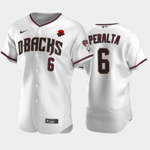 Arizona Arizona Diamondbacks #6 David Peralta Men's Authentic 2021 Memorial Day Jersey - White Men's