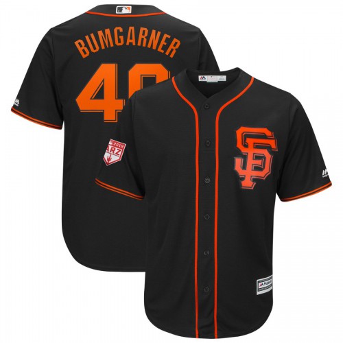San Francisco Giants #40 Madison Bumgarner Black 2019 Spring Training Cool Base Stitched Jersey Men's