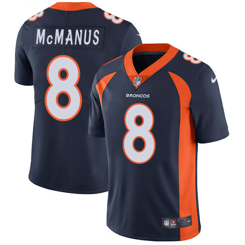 Denver Broncos #8 Brandon McManus Navy Blue Alternate Men's Stitched Vapor Untouchable Limited Jersey Men's