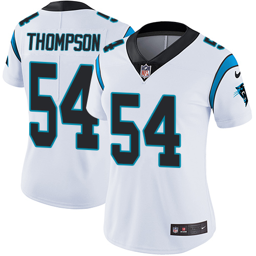 Carolina Panthers #54 Shaq Thompson White Women's Stitched Vapor Untouchable Limited Jersey Womens