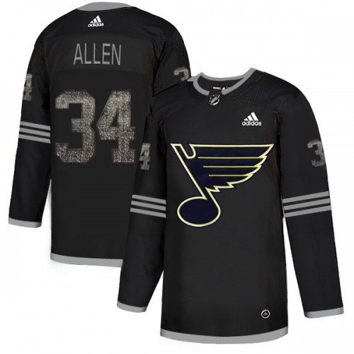Adidas St. Louis Blues #34 Jake Allen Black Authentic Classic Stitched Jersey Men's