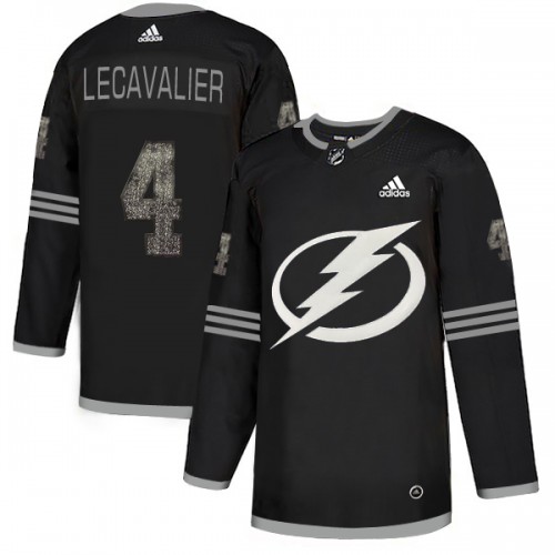 Adidas Tampa Bay Lightning #4 Vincent Lecavalier Black Authentic Classic Stitched Jersey Men's