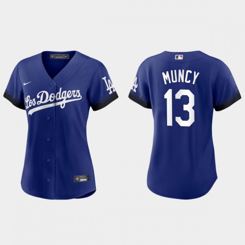 Los Angeles Los Angeles Dodgers #13 Max Muncy Women's 2021 City Connect Jersey Royal Womens