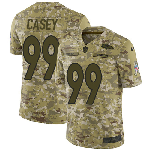 Denver Broncos #99 Jurrell Casey Camo Men's Stitched Limited 2018 Salute To Service Jersey Men's