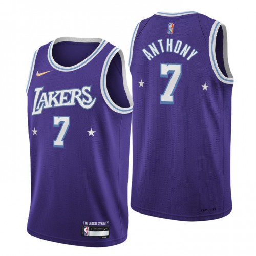 Los Angeles Los Angeles Lakers #7 Carmelo Anthony Mens Purple 2021/22 Swingman Jersey - City Edition Mens
