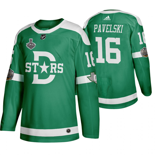 Adidas Dallas Dallas Stars #16 Joe Pavelski Men's Green 2020 Stanley Cup Final Stitched Classic Retro Jersey Men's