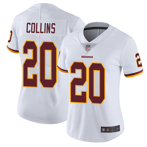 Washington Commanders #20 Landon Collins White Women's Stitched Vapor Untouchable Limited Jersey Womens