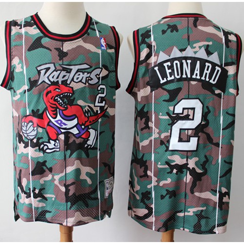 Mitchell And Ness Toronto Raptors #2 Kawhi Leonard Camo Swingman Jersey Mens