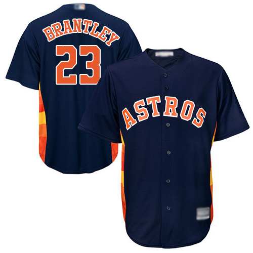 Houston Astros #23 Michael Brantley Navy Blue New Cool Base Stitched Jersey Men's