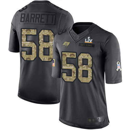 Tampa Bay Buccaneers #58 Shaquil Barrett Black Men's Super Bowl LV Bound Stitched Limited 2016 Salute to Service Jersey Men's
