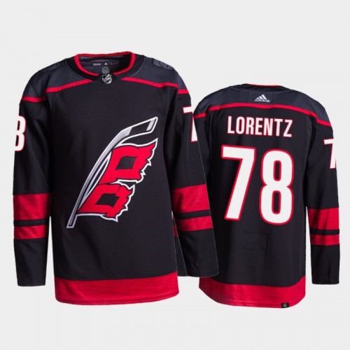 Adidas Carolina Hurricanes #78 Steven Lorentz Men's 2021-22 Alternate Authentic Jersey - Black Men's