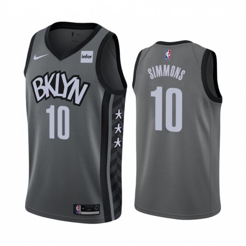 Brooklyn Nets #10 Ben Simmons Gray Youth Swingman Statement Edition Jersey Youth
