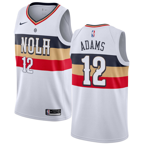 New Orleans Pelicans #12 Steven Adams White Youth Swingman Earned Edition Jersey Youth