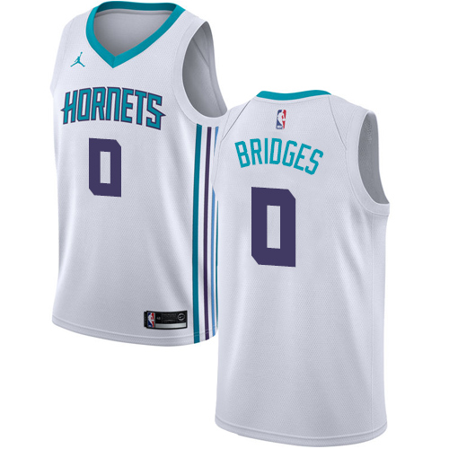 Charlotte Hornets #0 Miles Bridges White Youth Jordan Swingman Association Edition Jersey Youth