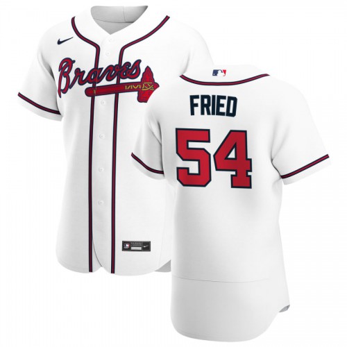 Atlanta Atlanta Braves #54 Max Fried Men's White Home 2020 Authentic Player Jersey Men's