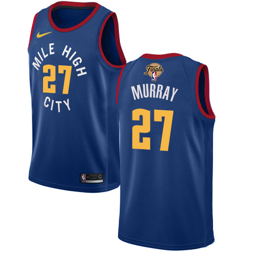 Nuggets #27 Jamal Murray Blue 2023 Finals Patch Swingman Statement Edition Jersey