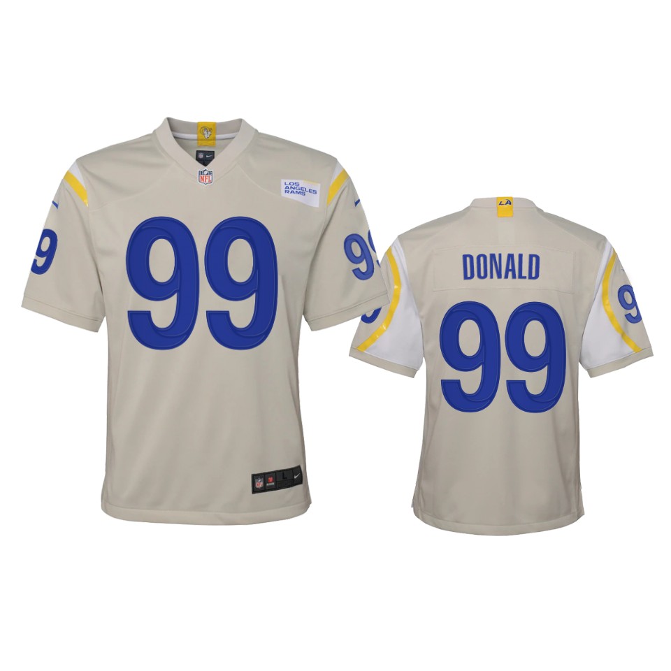Los Angeles Rams #99 Aaron Donald Youth Game Jersey - Bone