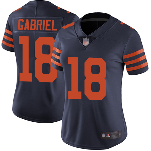 Chicago Bears #18 Taylor Gabriel Navy Blue Alternate Women's Stitched Vapor Untouchable Limited Jersey Womens