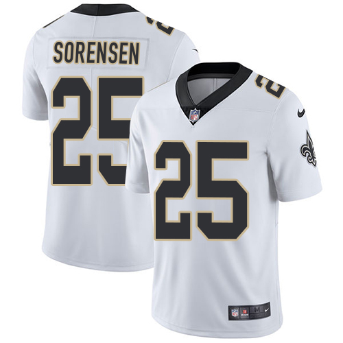 Saints #25 Daniel Sorensen White Youth Stitched Vapor Untouchable Limited Jersey