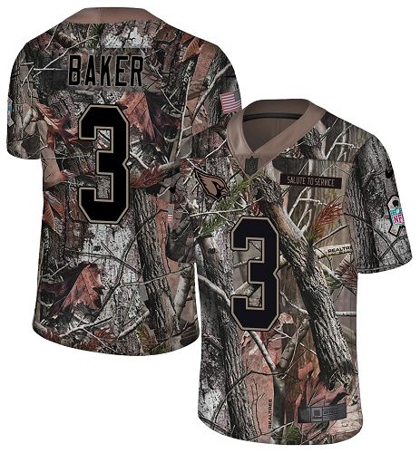 Cardinals #3 Budda Baker Camo Men's Stitched Limited Rush Realtree Jersey