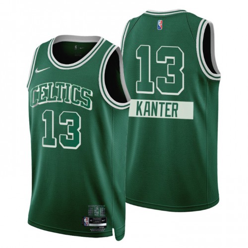 Boston Boston Celtics #13 Enes Kanter Mens Green 2021/22 Swingman Jersey - City Edition Mens