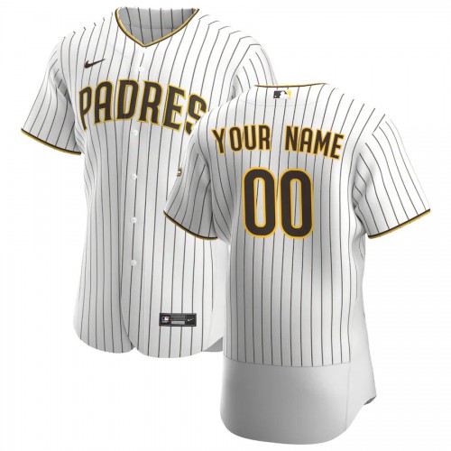San Diego Padres Custom Men's White Brown Home 2020 Authentic Player Jersey