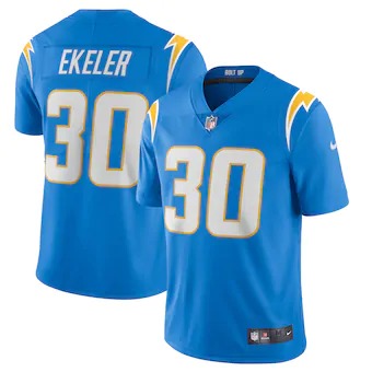 Los Angeles Chargers #30 Austin Ekeler Men's Powder Blue 2020 Vapor Limited Jersey