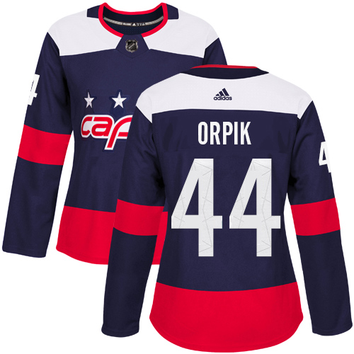 Adidas Washington Capitals #44 Brooks Orpik Navy Authentic 2018 Stadium Series Women's Stitched Jersey Womens
