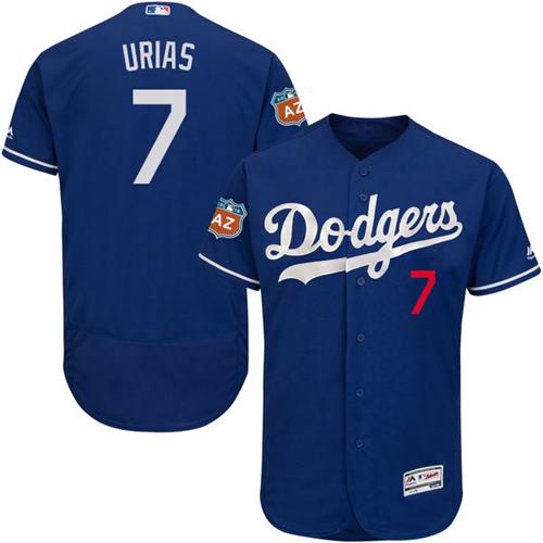 Los Angeles Dodgers #7 Julio Urias Blue Flexbase Authentic Collection Stitched Jersey Men's