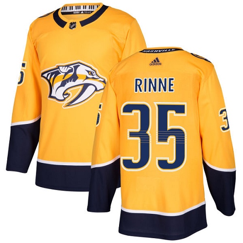 Adidas Nashville Predators #35 Pekka Rinne Yellow Home Authentic Stitched Youth Jersey Youth