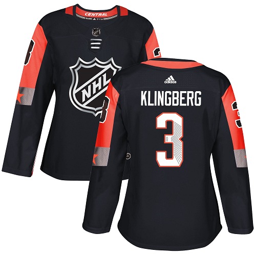 Adidas Dallas Stars #3 John Klingberg Black 2018 All-Star Central Division Authentic Women's Stitched Jersey Womens