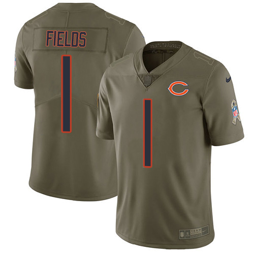 Chicago Bears #74 Germain Ifedi Olive Youth Stitched Limited 2017 Salute To Service Jersey Youth