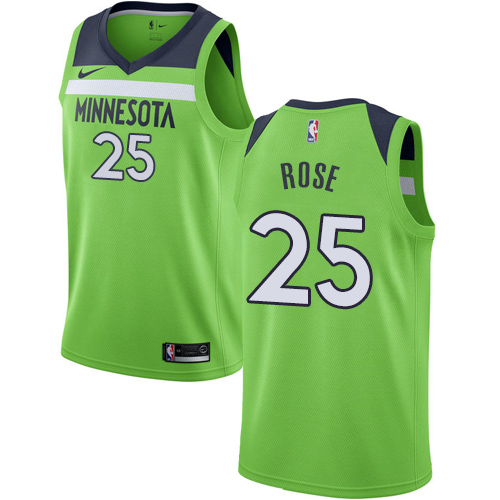 Minnesota Timberwolves #25 Derrick Rose Green Youth Swingman Statement Edition Jersey Youth