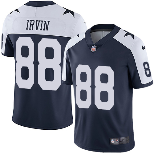 Cowboys #88 Michael Irvin Navy Blue Thanksgiving Youth Stitched Vapor Untouchable Limited Throwback Jersey