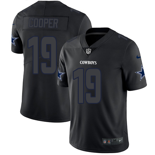 Dallas Cowboys #19 Amari Cooper Black Men's Stitched Limited Rush Impact Jersey Men's