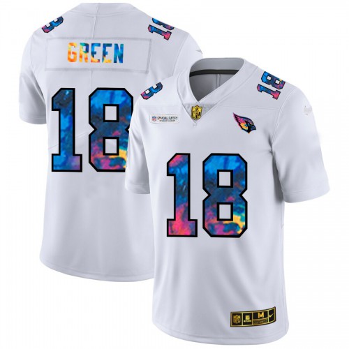 Arizona Arizona Cardinals #18 A.J. Green Men's White Multi-Color 2020 Crucial Catch Limited Jersey Men's