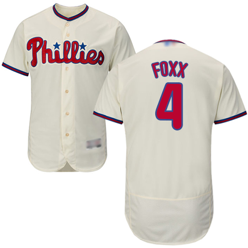 Philadelphia Phillies #4 Jimmy Foxx Cream Flexbase Authentic Collection Stitched Jersey Men's