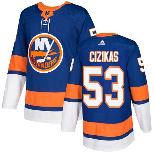 Adidas New York Islanders #53 Casey Cizikas Royal Blue Home Authentic Stitched Jersey Men's