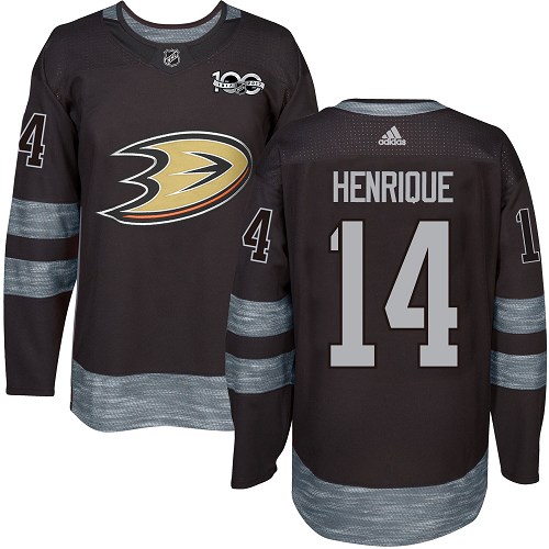 Adidas Anaheim Ducks #14 Adam Henrique Black 1917-2017 100th Anniversary Stitched Jersey Men's