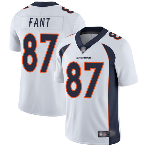 Denver Broncos #87 Noah Fant White Youth Stitched Vapor Untouchable Limited Jersey Youth
